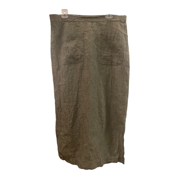 Eskandar Neiman Marcus Long Maxi Skirt Front Pockets Made in England Size 1 - Picture 1 of 7
